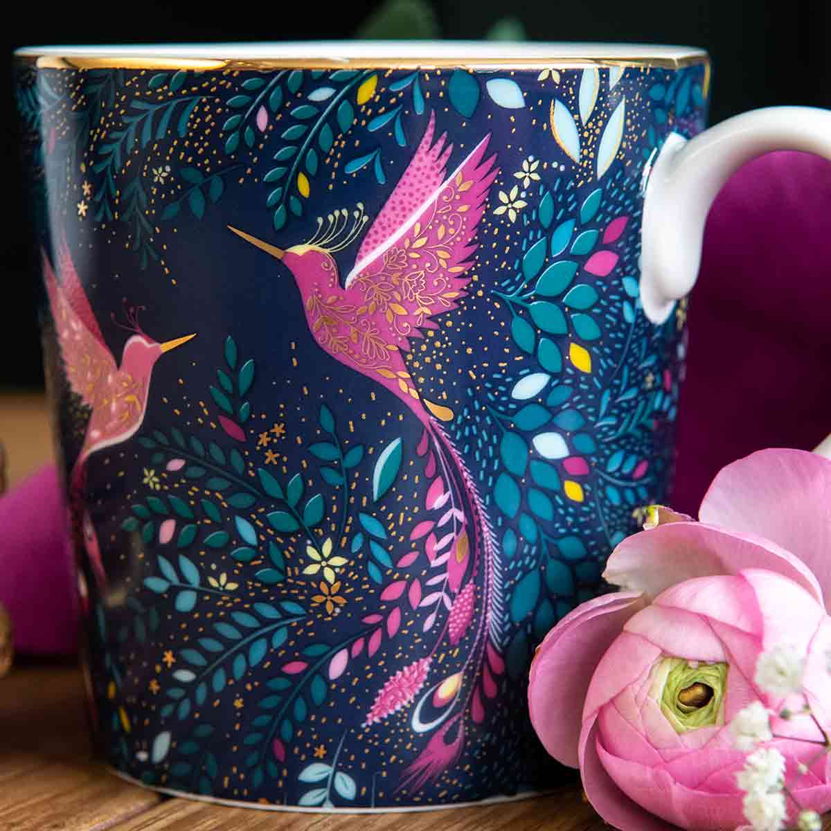 Sara Miller India Mug, Hummingbird Paradise image number null